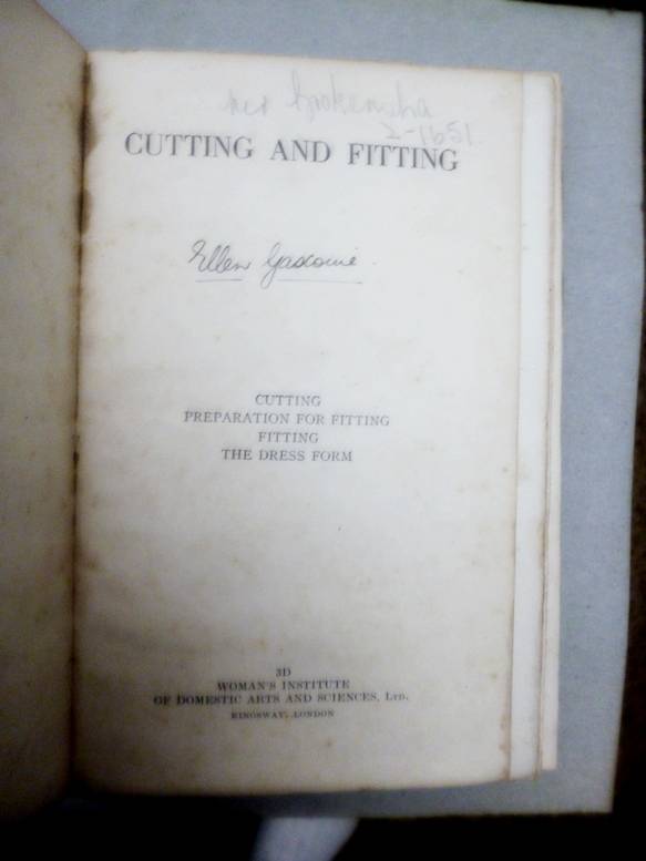 Cutting and Fitting : cutting , Preparation for fitting , Fitting 1938