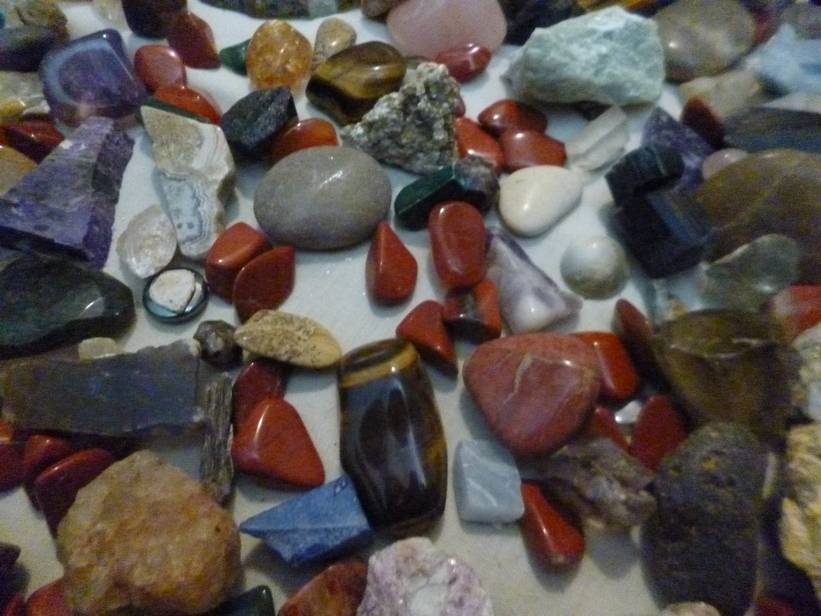 Rock collection and books