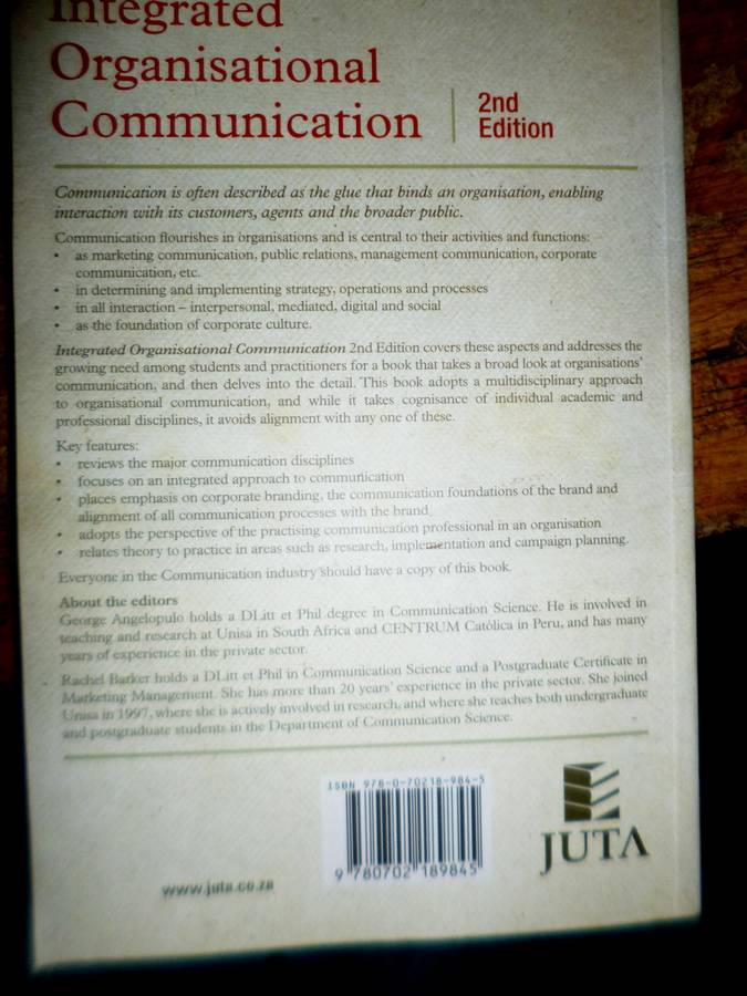 INTEGRATED ORGANISATIONAL COMMUNICATION