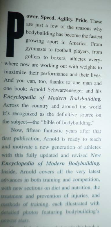 Arnold Schwarzenegger .  The New Encyclopedia of Modern Bodybuilding