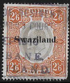 Swaziland Edward vii 2s6d revenue fine used.