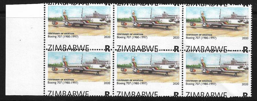 Zimbabwe variety perforation shift block of (x6)