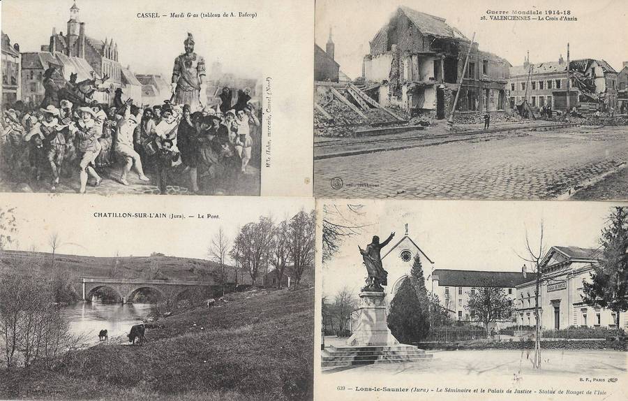 Old France Postcards (x4) fine used.