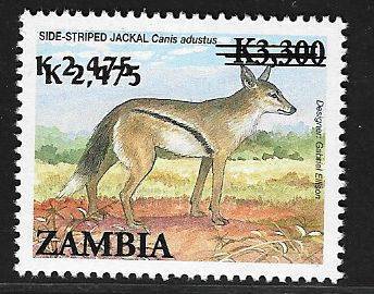 Zambia variety double overprint.