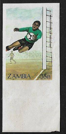 Zambia variety soccer issue imperforated.
