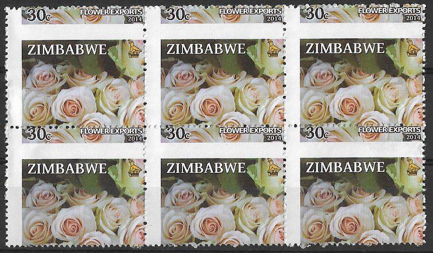 Zimbabwe variety perforation shift block of (x6)