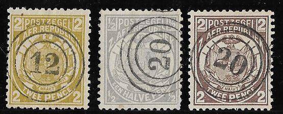 Transvaal postmarks genuine No 12 Middelburg No 20 Standers Drift.