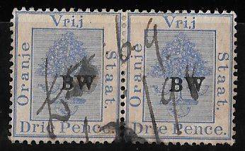 Orange River Colony BW (Bank Wissel) overprint.