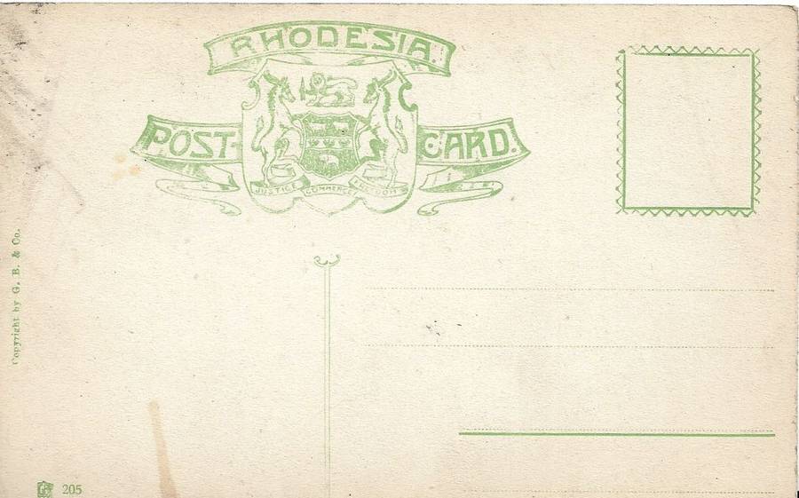 British South Africa Company Victoria Falls unused postcard.