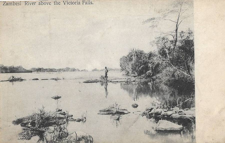 British South Africa Company Victoria Falls, Zambesi River unused postcard.