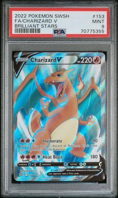 Pokemon Trading Cards Graded PSA 9 Charizard #153