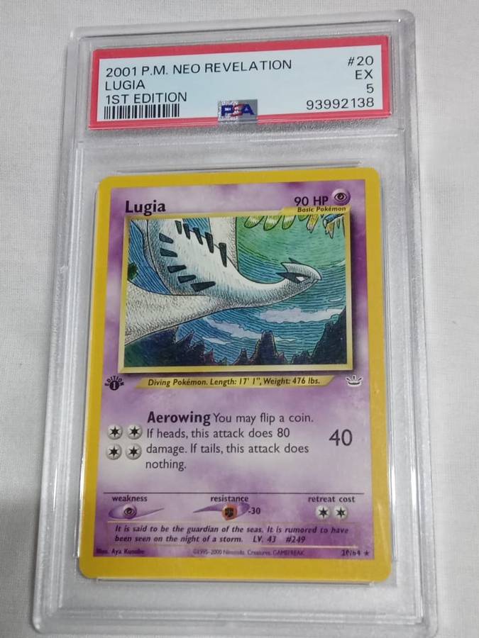 Pokemon Trading Cards Graded Pokemon 2001 Lugia 20/64 Neo Revelation PSA 5