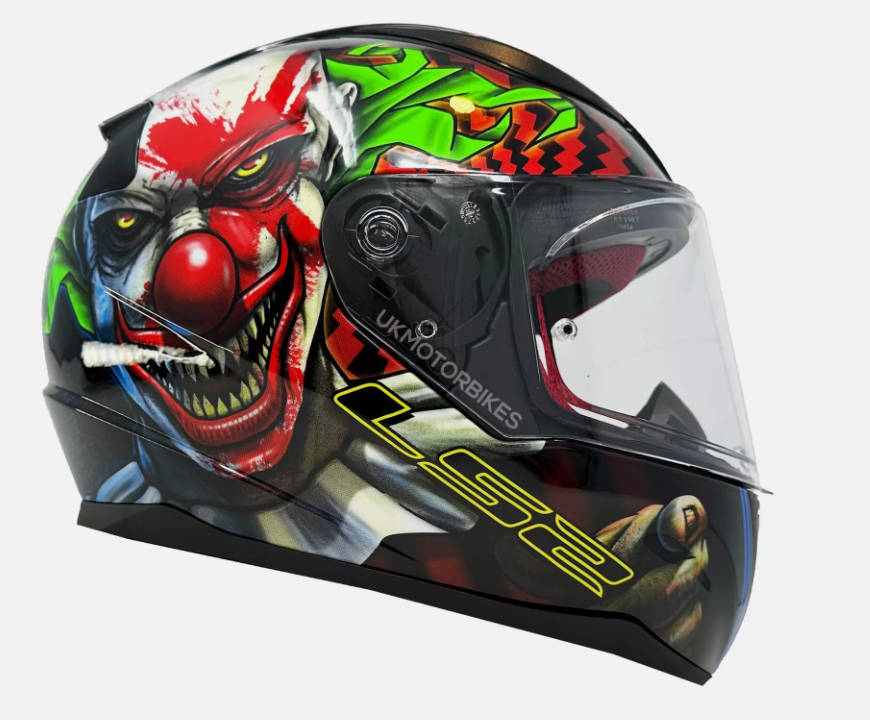 LS2 Clown Full Face Motorcycle Helmet Small