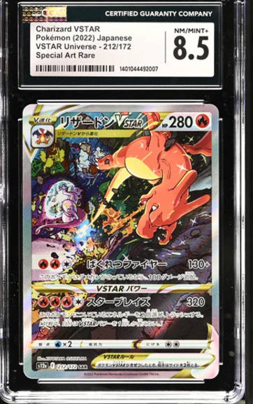 Pokemon Trading Cards Graded CGC 8.5 NM/MINT+ Japanese Pokemon 2022 Charizard VSTAR 212/172 VSTAR Un
