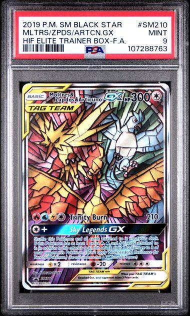 Pokemon Trading Cards Graded PSA 9 Moltes, Zapdos and Articuno