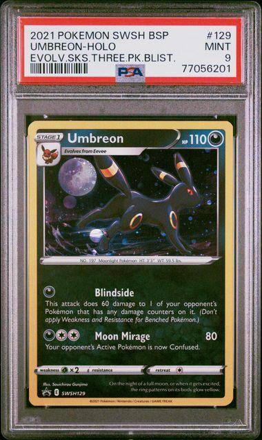 Pokemon Trading Cards Graded PSA 9 umbreon