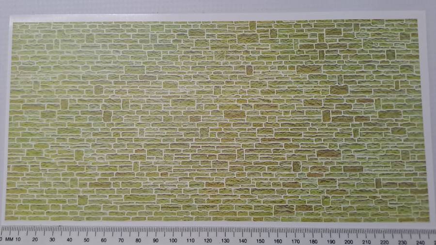 Model Trains 1:87 HO 1 x Printed gloss paper to stick on buildings. (247mm x 120mm)