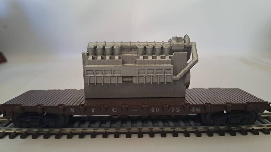 Model Trains HO-Scale - 1 x Engine Load Big V8- 77mm x 24mm x 40mm