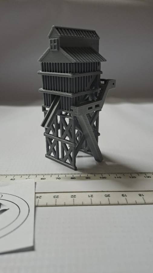 Model Trains N-Scale - 1 x Coal Tower (kit) - 57mm x 55mm x 95mm