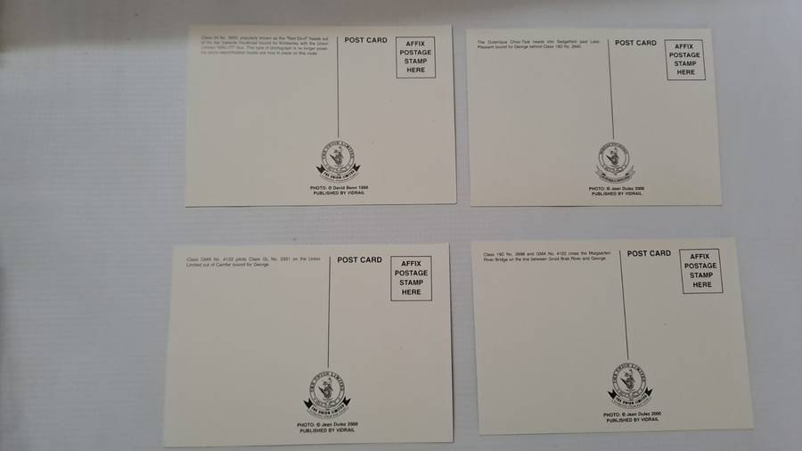 Trains Postcards 4 x Steam Lot.2 Postcards are all unused and new.