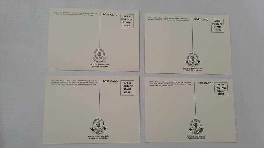 Trains Postcards 4 x Steam Lot.3 Postcards are all unused and new.