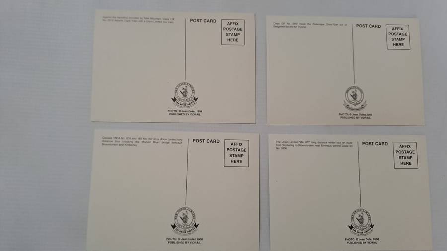Trains Postcards 4 x Steam Lot.4 Postcards are all unused and new.
