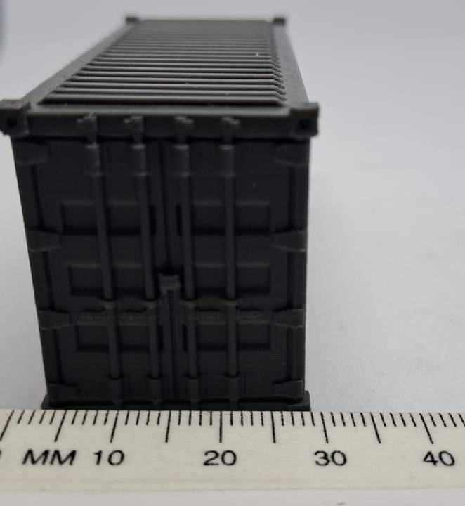 Model Trains HO-Scale 1 x 3D Printed Container. 70 x 27 x 32mm