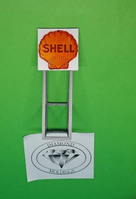 Model Trains HO 1 x Billboard 1950 + Shell - 30mm x 41mm x 82mm