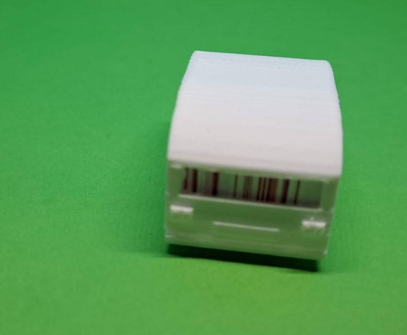 Model Trains HO 1 x Caravan Double Axis (White) - 52mm x 22mm x 23mm