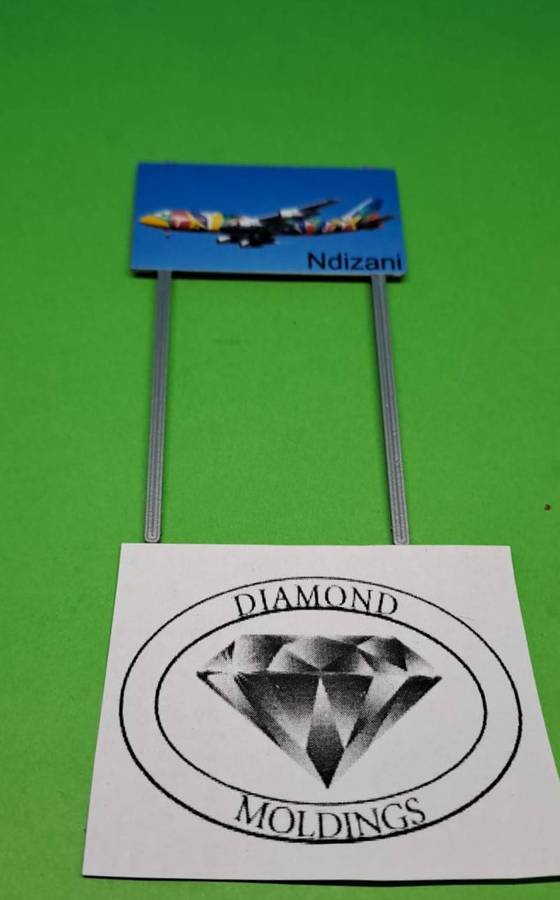 Model Trains HO 1 x Billboard - 1990 + SAA - 'Ndizani' - 50mm x 3mm x 82mm (New board)
