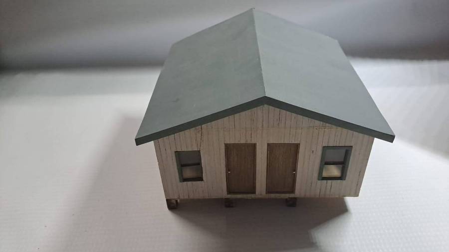 Model Trains HO 1 x House (Balsa Wood) 145mm x 140mm x 90mm