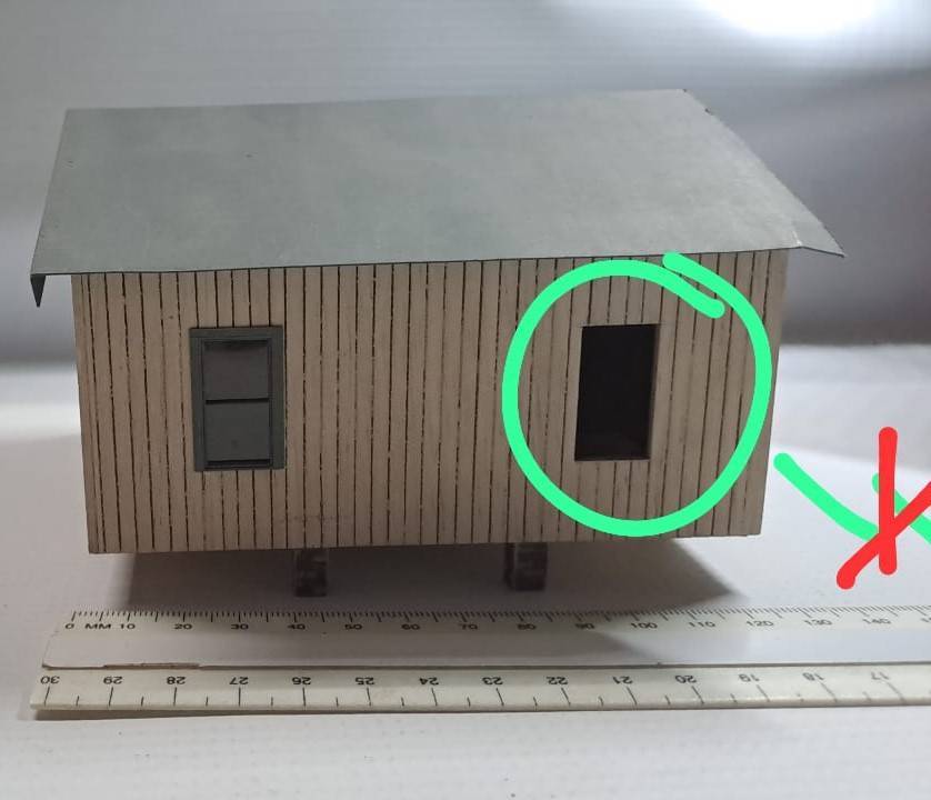 Model Trains HO 1 x House (Balsa Wood) 145mm x 140mm x 90mm