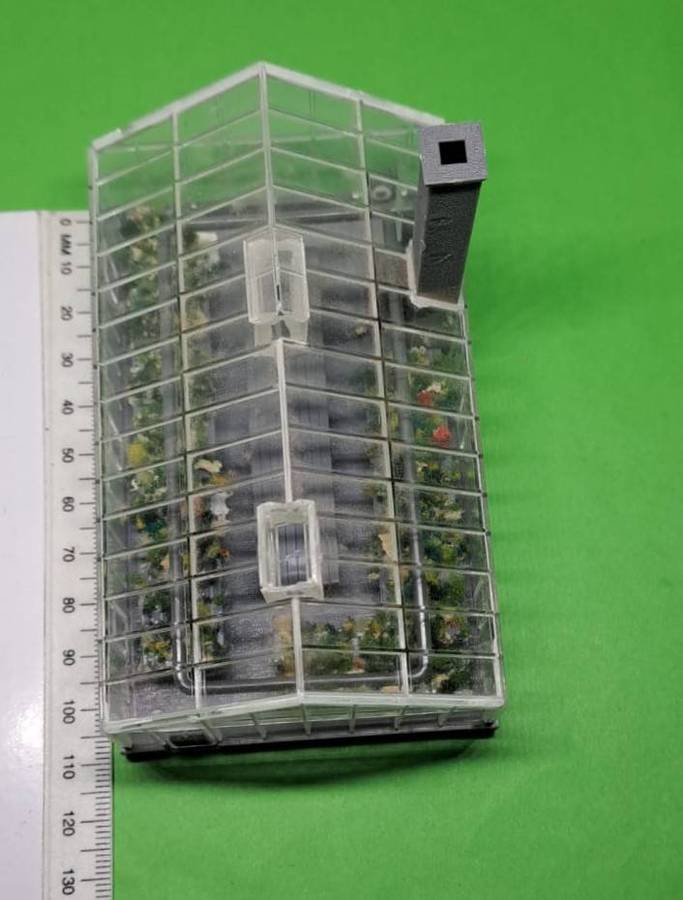 Model Trains HO 1 x Green House - 114mm x 68mm x 68mm