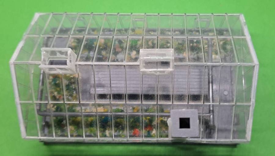 Model Trains HO 1 x Green House - 114mm x 68mm x 68mm
