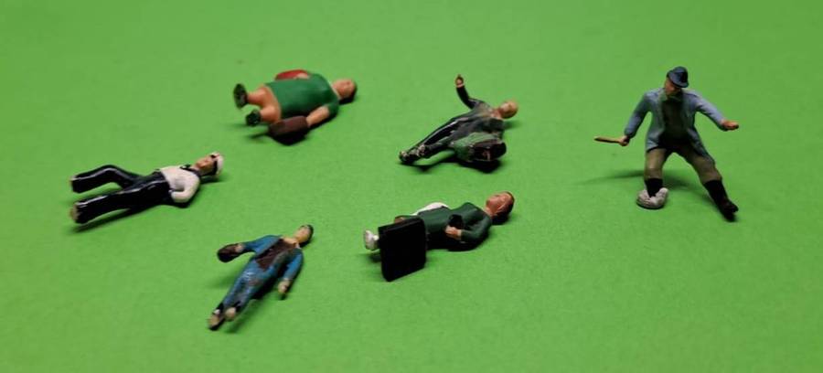 Model Trains HO 1 x Pack of Figures x 6 (20mm high)