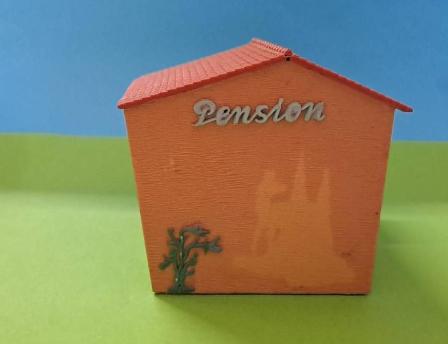 Model Trains H0-Scale 1/87 - 1 x Faller Double Story building. See pictures.