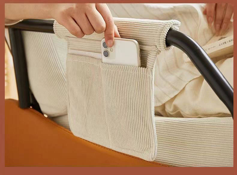 Lazy Sofa Floor Chair, 3-Position Adjustable Backrest - WHITE