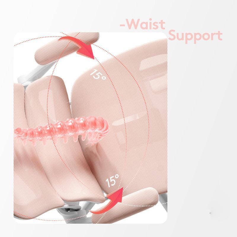 Ergonomic Office Chair with footrest - Pink