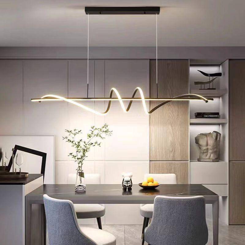 Linear LED Pendant  Elegant Illumination for Modern Spaces, 120cm, 54W, Black