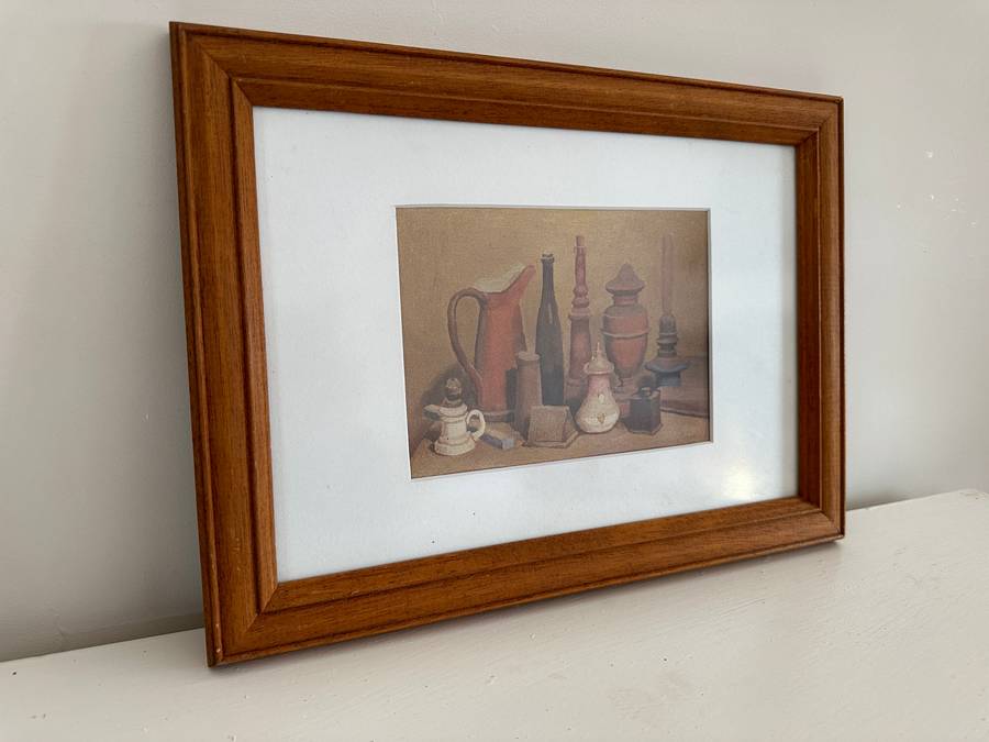 Framed Giorgio Morandi Print - Natura Morta, Finished Size 34.5cm x 25.5cm