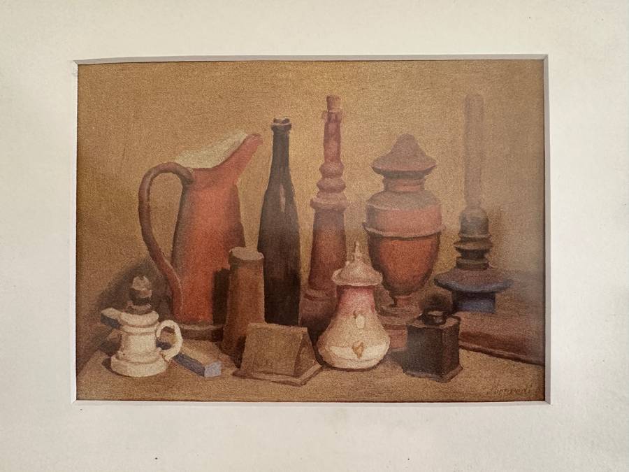 Framed Giorgio Morandi Print - Natura Morta, Finished Size 34.5cm x 25.5cm