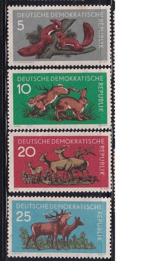 1959 Forrest Animals, DDR. Set not completed.