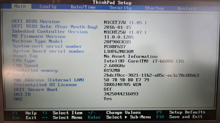 Lenovo T460s Ultra book i7