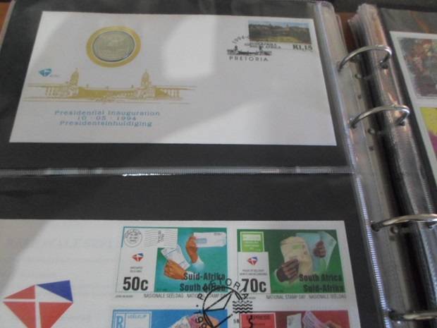 RSA 53 x Mint FDC's including 1994 Presidential Inauguration 6.3b and 6.3c with R5 coin