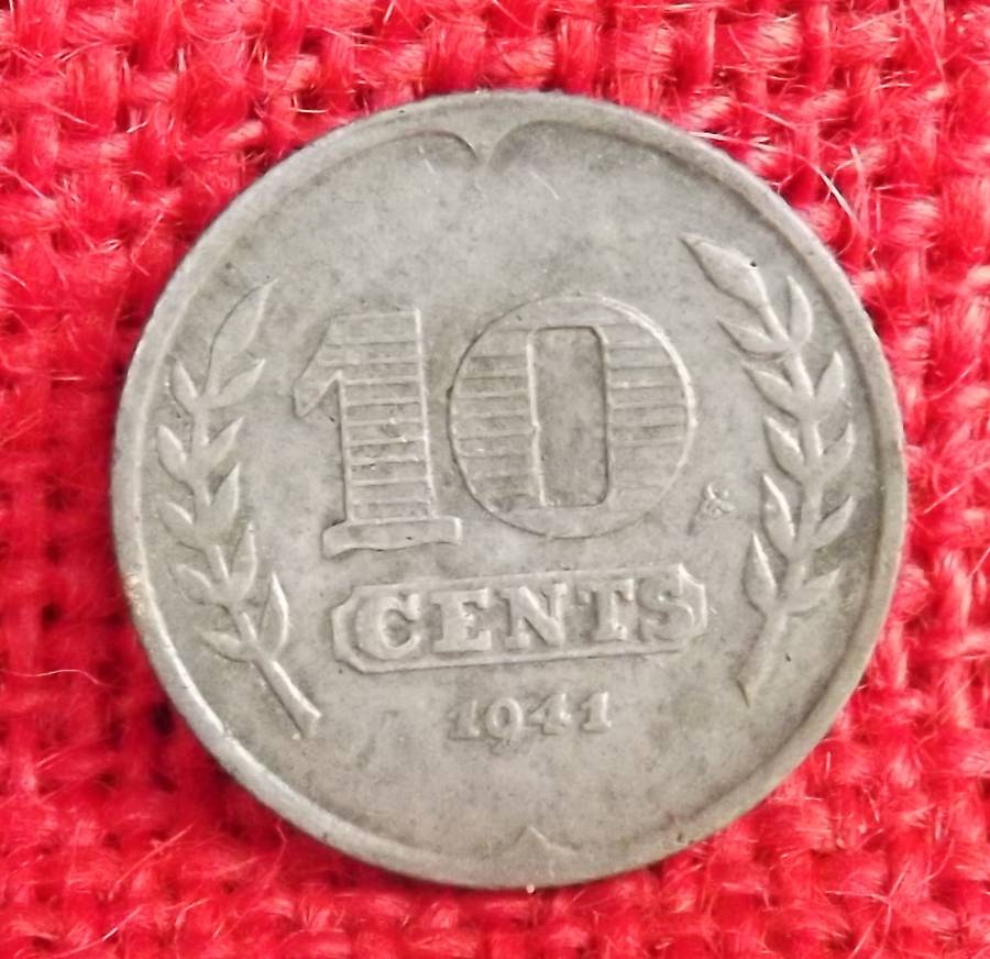 1941 Nazi occupation Coinage Netherland 10c Zinc WWII coin