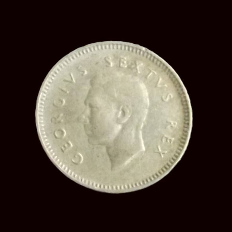 1951 3 Pence/ Tickey South Africa  silver