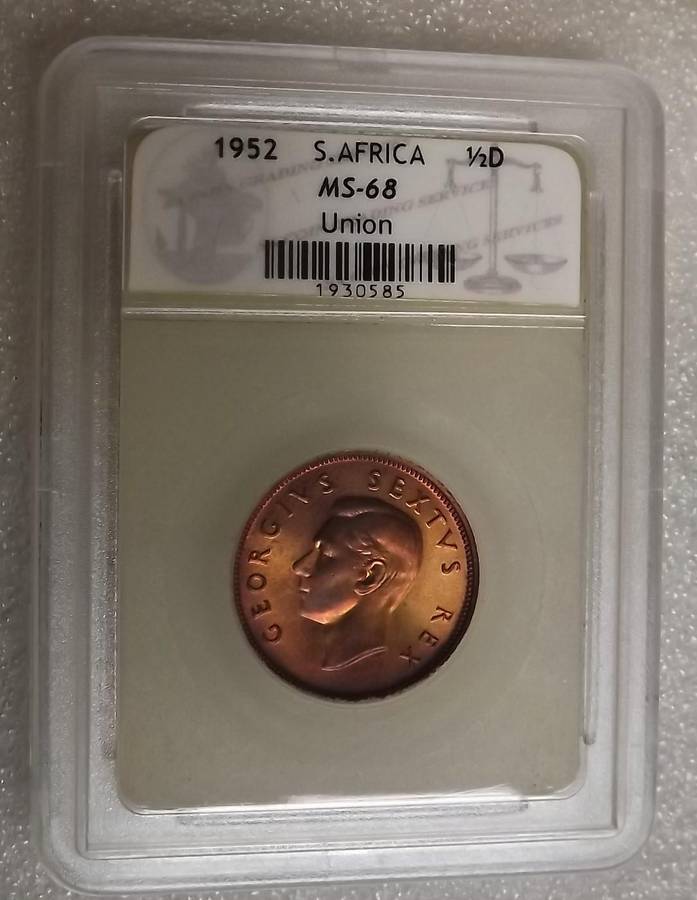 MS-68 Proof-like Superb 1952 ½ Penny