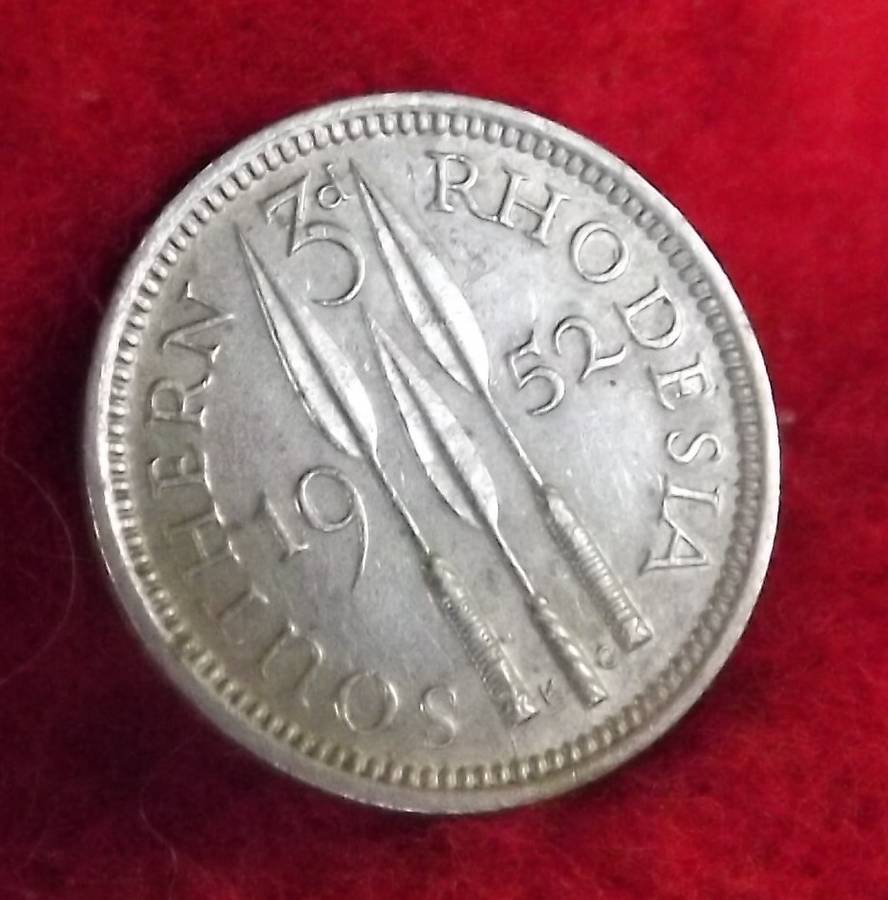 1952 Southern Rhodesia 3 Pence UNC
