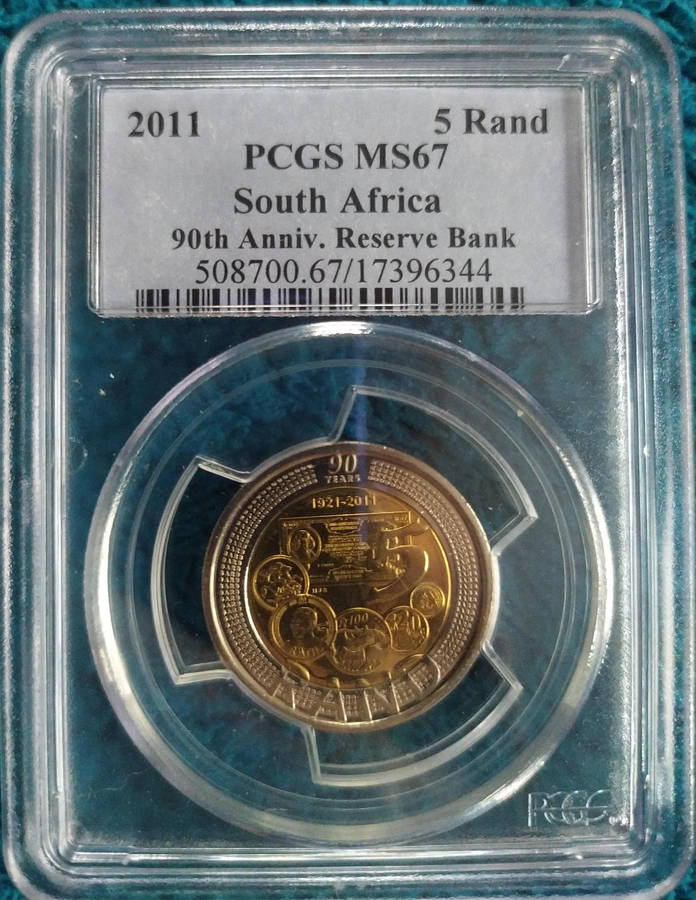 90th Reserve bank Anniversary R5 2011 MS  67 grading PCGS