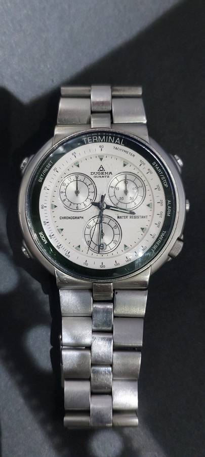 Dugena 'Terminal' vintage men`s quartz chronograph watch